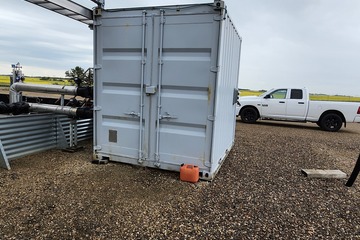 9ft Steel Equipment Building Empty pump skid building
