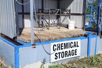 12ft Steel & Wood Storage Building Chemical Storage