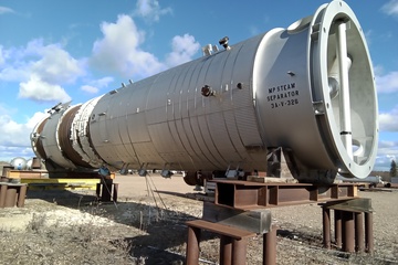 9' 290psi Sour Vertical MP Steam Separator 2 Phase