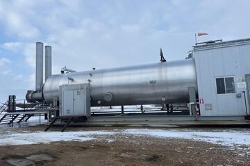 120" X 40' 75 PSI Horizontal Dual Firetube Treater Internally Coated