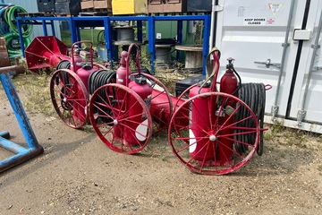 125lb Wheeled ANSUL Dry Chemical Fire Extinguishers