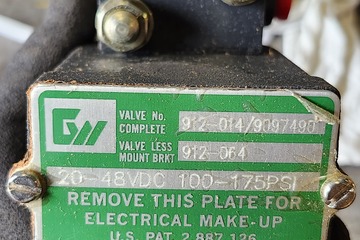 EMD 9097490 Magnetless Valve with Mounting Bracket 20-48 Volt DC