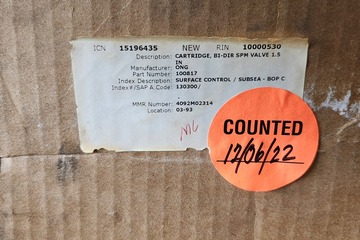 Oceaneering 100817 1.5" Bi-Directional SPM Valve Cartridge