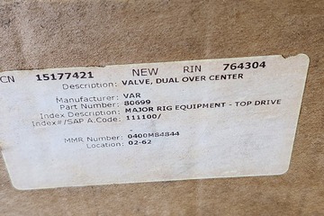 Varco 80699 Dual Over Center Valve