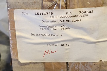 Varco 76140 Clamp Valve